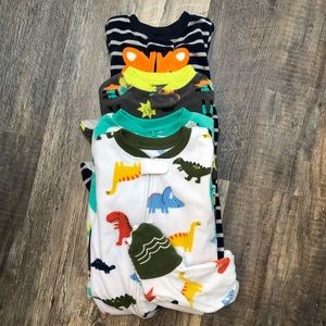 4 Fleece Zip-Up Footie PJ’s